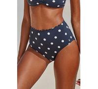 LASCANA Polka Dot High Waisted Bikini Bottoms Navy