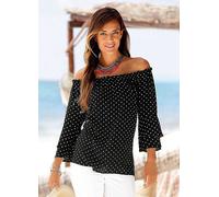 LASCANA Polka Dot Print Blouse Black Polka Dot