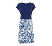 LASCANA Short Sleeve Round Neck T-Shirt Dress Blue Floral