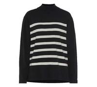 LASCANA Turtleneck Striped Jumper Black