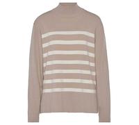 LASCANA Turtleneck Striped Jumper Sand