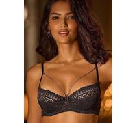 LASCANA Underwired Lace Balconette Bra Black