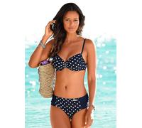 LASCANA Underwired Print Bikini Set Navy Polka Dot