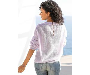 LASCANA V-Neck Bead Back Jumper Lilac
