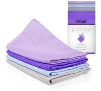 Lascano Kitchen Cloth Microfibre Set of 4 | Dishtowels 60 x 40 cm | Stiff-free all-purpose microfibre cloths | For the kitchen | Lint-free & absorbent | Exclusive Edition
