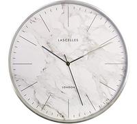 Lascelles London 31cm Classic Wall Clock, Chrome & Marble, 31 x 31 x 4.2 cm