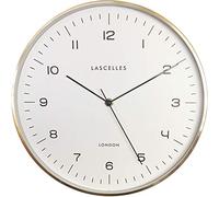 Lascelles London Gold Metal Cased Wall Clock with off White Dial - 31cm