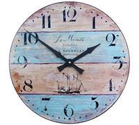 Lascelles London Wall Clock with Driftwood Effect - 36cm,Brown