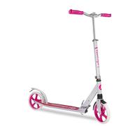 LaScoota Foldable Adult Scooter - Also Great as a Scooter for Kids Ages 8-12 & Teenagers 11-15 - Big 200mm Wheels - Kick Scooters With Shock Absorption - Great Gift - Up to 105kg (Pink)