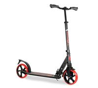 LaScoota Foldable Adult Scooter - Also Great as a Scooter for Kids Ages 8-12 & Teenagers 11-15 - Big 200mm Wheels - Kick Scooters With Shock Absorption - Great Gift - Up to 105kg (Red)