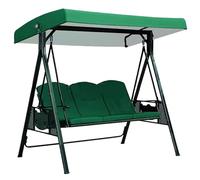 LASDERTV 3-Seater Swing Seat Canopy Replacement, Hammock Cover with 4 Reinforced Corner Pockets, Garden Outdoor Sun Shade