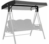 LASDERTV Replacement Canopy for Swing Seat 2 3 Seater Hammock Cover Top Garden Outdoor, Patio Swing Canopy Cover Waterproof Swing Top Cover,Coffee,191x120x18/20cm