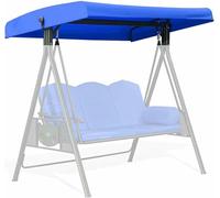 LASDERTV Replacement Canopy for Swing Seat 2 3 Seater Hammock Cover Top Garden Outdoor, Patio Swing Canopy Cover Waterproof Swing Top Cover,Coffee,191x120x18/20cm