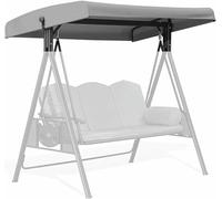 LASDERTV Replacement Canopy for Swing Seat 2 3 Seater Hammock Cover Top Garden Outdoor, Patio Swing Canopy Cover Waterproof Swing Top Cover,Coffee,191x120x18/20cm