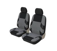 LASDHYC Car 2 Front Seats Covers Split Bench Universal Cloth SUV Sedan Van Interior Easy To Clean Beautiful Interiors Decoration(Gray)