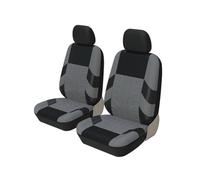 LASDHYC Car 2 Seats Covers Front Bench Universal Cloth SUV Sedan Van Automotive Interior Easy To Install Beautiful Interiors Decoration(Gray)