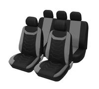 LASDHYC Full Set Car Seats Covers Concave Embroidery Fabric Universal For SUV Truck Van Accessories Beautiful Interior(Gray)