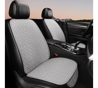 LASDHYC Universal Automotive 1set Seats Cushion Flax Fabric Anti-Slip No Binding Rear Set Easy Clean And Install Beautiful Interiors(Gray,With backrest)