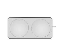 LASEFD Car Front Windshield Sunshade for Audi TT Mk1 Type 8N TT Quattro,Sun Shade Umbrella 360° Rotation Bendable Shaft Sunshade Blocks UV Rays Sun Visor Accessories,Silver