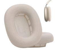 Laselan Upgraded Silicone Ear Cushions for AirPods Max Headphones 2024, Mesh Fabric Covered Ear Pads with Silicone & Memory Foam and Magnet (Starlight)