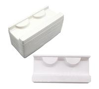 Lasenersm 50 White Plastic False Eyelash Trays, 4.2 x 2 Inches