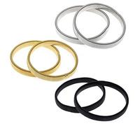 lasenersm 6 Pieces (3 Pairs) Anti-Slip Shirt Sleeve Holders Arm Sleeve Garters Stretch Metal Armbands Arm Bands Elastic Armbands for Man Band Stretch Garters, Black Golden Silver