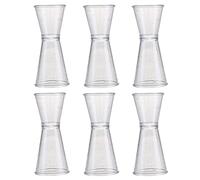 lasenersm 6 Pieces Double Head Jigger Set, Plastic Cocktail Jigger Bar Measuring Jigger 20ml/40ml, Drink Measuring Cup for Home, Bar, Cafe, Party, Hotel, Restaurant etc.