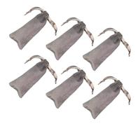 lasenersm 6 Pieces Velvet Lipstick Bags with Drawstring Velvet Drawstring Bags Small Cloth Gift Bags Jewelry Pouches for Jewelry Craft Lip Balm Bags, 2 x 5.1 Inches, Grey