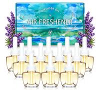 LASENTEUR Lavender Plug In Refills Compatible with Air Wick & Glade 6x19ml | Air freshener plug in refills, scented oil with Lavender, eucalyptus, cedar and vetiver notes for floral home room scents