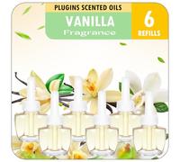 LASENTEUR Plug In Air Fresheners Refills, Vanilla Plug in Refills Compatible with Air Wick & Glade Plug in, 6 Packs, Long Lasting Fragrance Refill for Home Bedroom Office