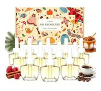 LASENTEUR Plug In Refills for Air Wick & Glade, 12x19ml Autumn Winter Set | Four Fragrance Notes: Spruce, Caramel, Espresso, Raspberry Cinnamon for room fragrance, cosy home décor & gifting