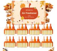 LASENTEUR Pumpkin Plug in Air Freshener Refills for Febreze 3Volution 8pk | 8x20ml Refills with Pumpkin Spice Scents with Vanilla, Latte, Cinnamon, Pie,Cake,and Caramel Notes for Autumn Rooms Fragrance