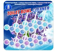 LASENTEUR Toilet Rim Block 8 Pack - Includes 4 Ocean Breeze, 4 Lavender Scented Hangs, Long-Lasting Toilet Freshener, Deep Cleaning Foam, Easy Hang Toilet Cleaner for Family Bathrooms