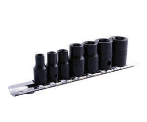 Laser 0897 7Pc Star/trx Impact Socket Rail Set 3/8" & 1/4" Drive
