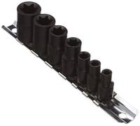 Laser 0897 Impact Star Socket Set 3/8"D, 1/4"D 7pc