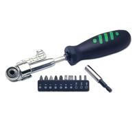 Laser 2517 Screwdriver 3 Way Angled Head 10 Bits