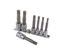 Laser Exhaust Technology Ribe Socket Bit Set 2900, 3/8"D & 1/2"D, 7pc