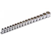 Laser Laser 3502 1/2" Drive Socket Set Bi-Hex 17 piece set