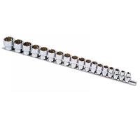 Laser 3593 18Pc Alldrive Socket Rail Set 3/8" Drive M6-M24