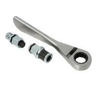 Laser 4002 Go-Thru Ratchet – 1/4" Drive with Bit & Socket Adaptor, Chrome