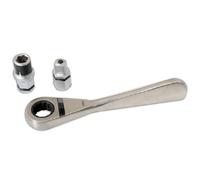 Laser 4002 Go-Thru Ratchet – 1/4" Drive with Bit & Socket Adaptor, Chrome