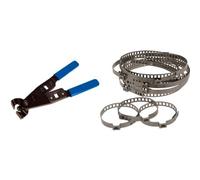 Laser 4136 Cv Boot Clamp Pliers and Jubilee CVK015SS CV Boot Clips Kit, Set of 15