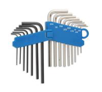Laser 4196 16 piece Miniature Hex Key Set (mm and AF)
