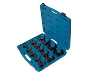Laser 4713 Crows Foot Wrench Set 1/2" 14pc, Black,Chrome
