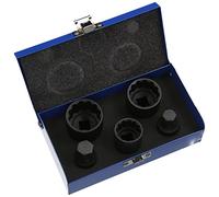 Laser 4925 Hub Nut Socket Set 1/2"D 5pc - for VAG, Metallic