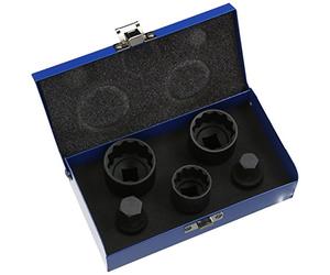 Laser 4925 Hub Nut Socket Set 1/2"D 5pc - for VAG, Metallic