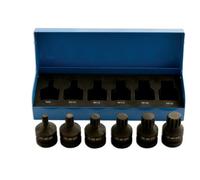 Laser Tools Impact Spline Socket Bit Set 1/2"D 6 Piece