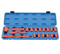 Laser 5483 17Pc Vde 1000V Insulated Socket Set 3/8" Drive 6-19mm