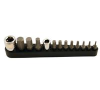 LASER 5513 13Pcs Screwdriver Hex Bit Set Chrome Vanadium Adaptors S2 Steel Bits