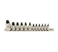 Laser Stubby Star Socket Bit Set 5521 – 1/4"D, 3/8"D, 1/2"D – 12pc